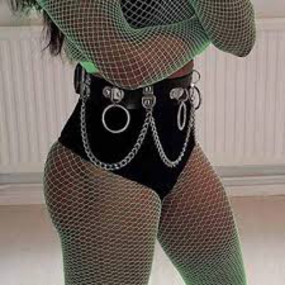 Faux Leather Multi Chain Belt